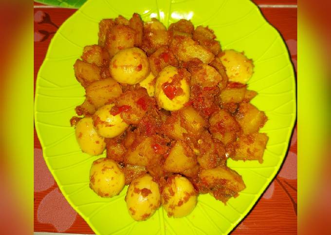 Balado Kentang Telur Puyuh