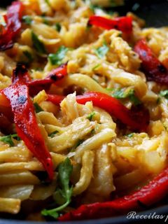 Foto de Bacalhau Dourado com Pimentos Assados