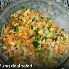 A picture of Moong daal salad.