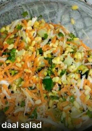 A picture of Moong daal salad.