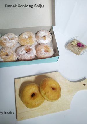 Foto resep Donat Kentang Salju (Donat kentang metode Autolysis,empuk,menul)