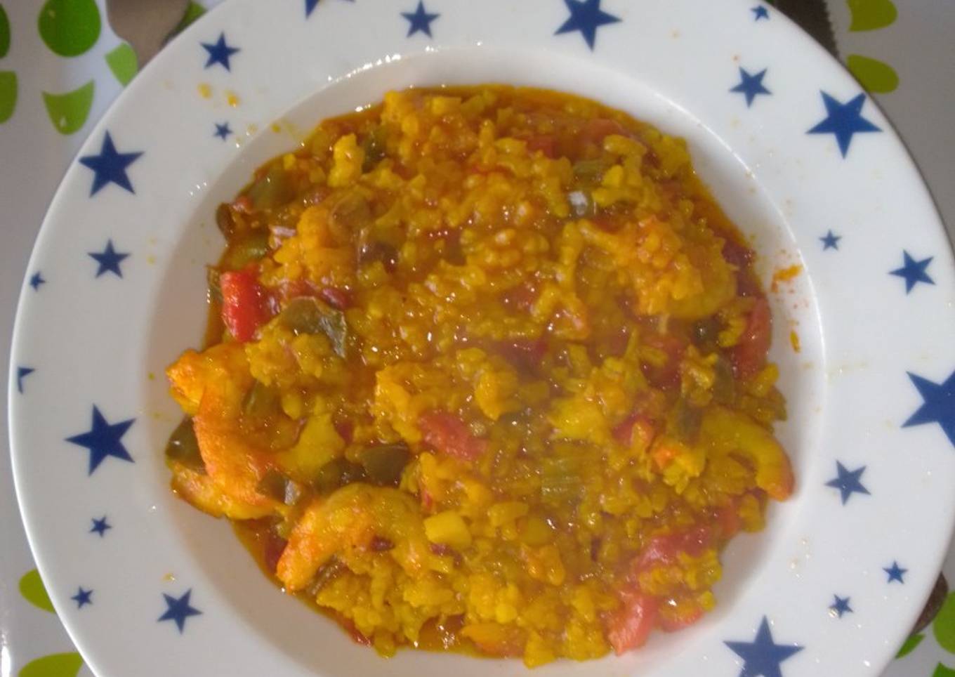 Arroz de "sobras de langostinos y gambas"
