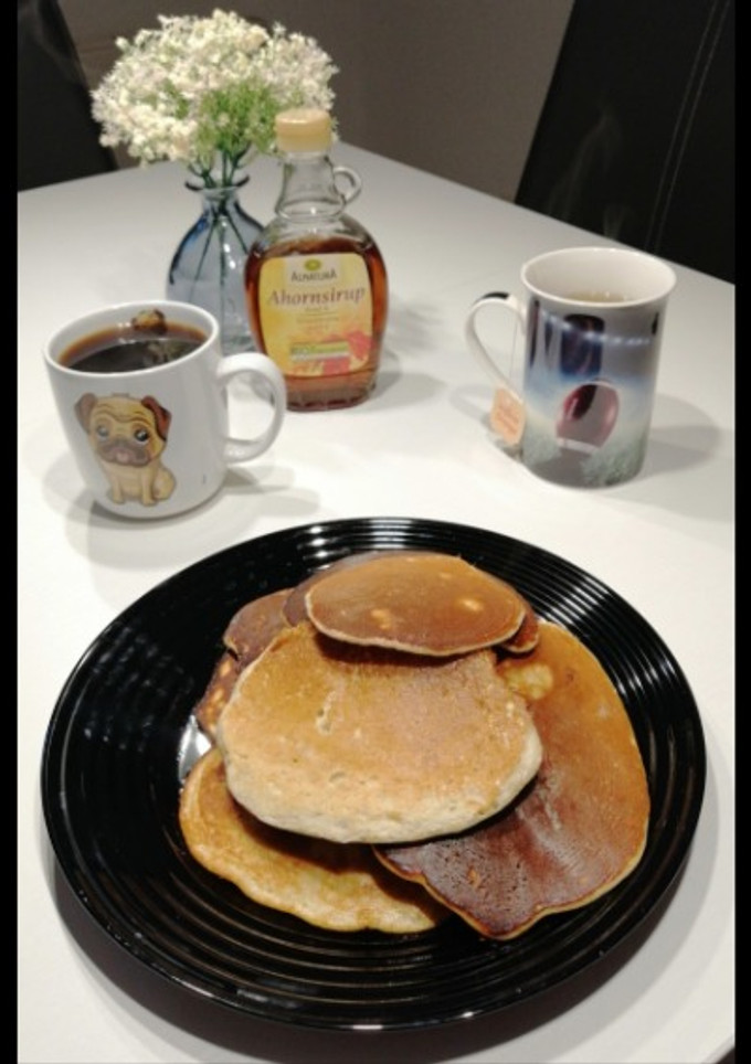 Una foto de Pancakes proteicos sin harina