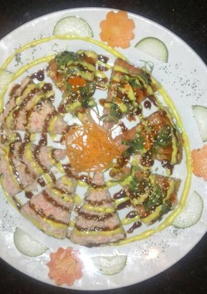 Una foto de Sushi pizza dinalaska