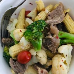 A picture of ‘Meat’ Veggies Salad.