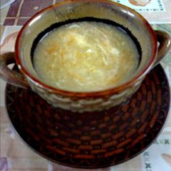 Chicken corn soup A picture of Chicken corn soup.