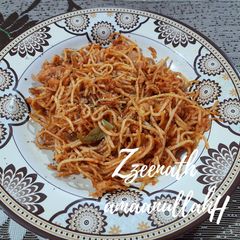 Red Sauce Cheesy Spaghetti A picture of Red Sauce Cheesy Spaghetti.
