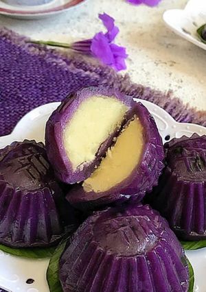 Foto resep Kue ku / kue tok ubi ungu