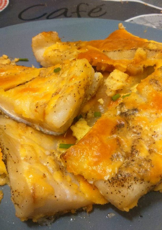 Una foto de Bacalao al horno gratinado