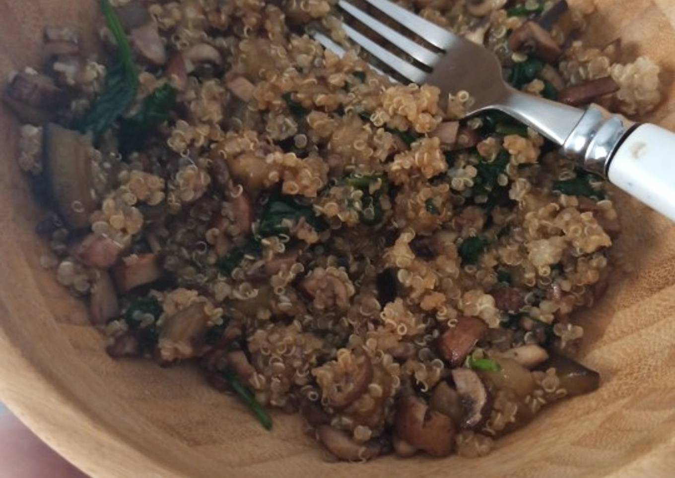 Quinoa con verduras y salsa de soja