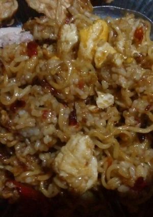 Foto resep Nasi goreng mawut mie instan