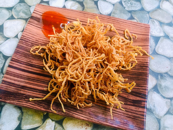 Langkah Mudah untuk Membuat Jamur Enoki / Jamur Tiram Krispy Anti Letoy (+video tutorial) Anti Gagal