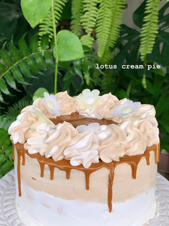 Una foto de Lotus cream pie