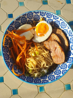 A picture of Ramen noodle soup.
