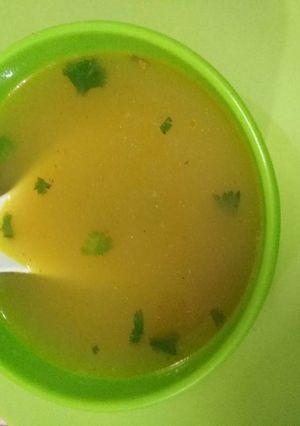 A picture of Moong daal soup.