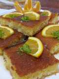 بسبوسة بالبرتقال وجوز الهند 🍊🍊🥥🥥