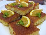 بسبوسة بالبرتقال وجوز الهند 🍊🍊🥥🥥