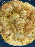 Gnocchi di zucca con gorgonzola, mascarpone e granella di pistacchi