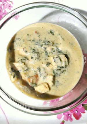 A picture of Methi Paneer Malai.