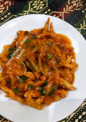 Foto resep Jamur Crispy Asam-Manis