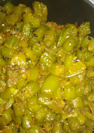 A picture of Beans onion fry.
