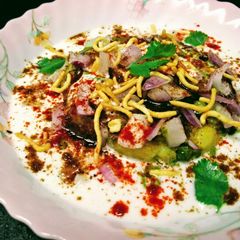 Aloo Tikki Chaat A picture of Aloo Tikki Chaat.