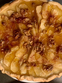 Una foto de Tarta de manzana con nueces