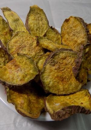 Una foto de Chip de batatitas caseras al microondas