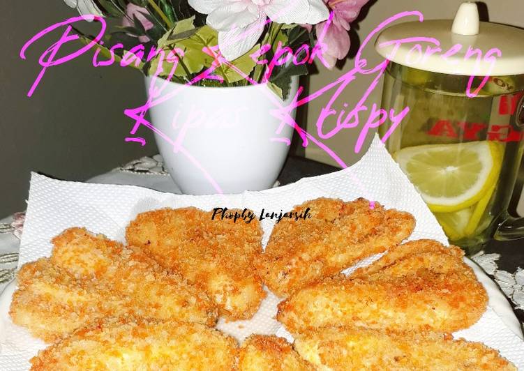 Resep Terbaru 400. Pisang Kepok Goreng Kipas Krispy Ala Rumahan