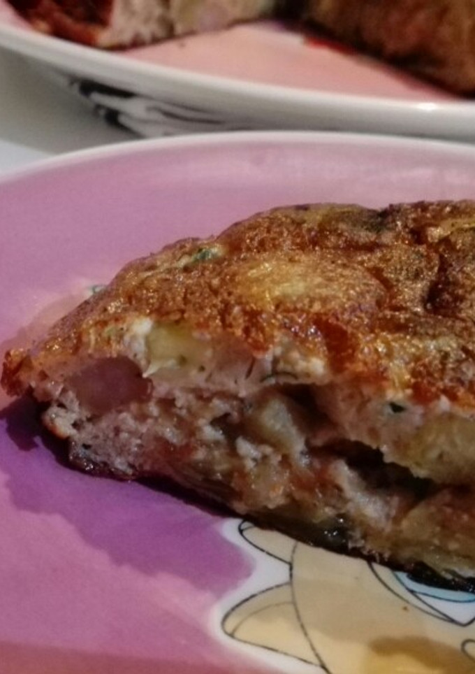 Una foto de Tortilla de berenjena