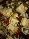 Tumis tahu cumi dan lencak