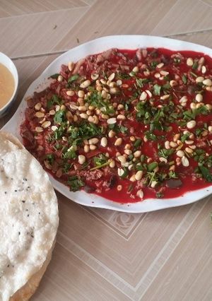 Hình của món Tiết canh vịt.