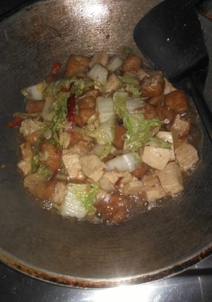 Foto resep Tumis sawi putih dan tahu simple