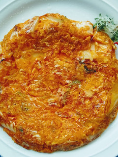 【簡易快速10分鐘】韓式泡菜煎餅 的食譜成品照片