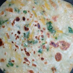 A picture of Carrot and spinach chapati blend.