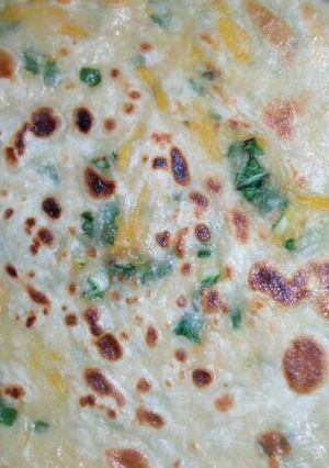 A picture of Carrot and spinach chapati blend.