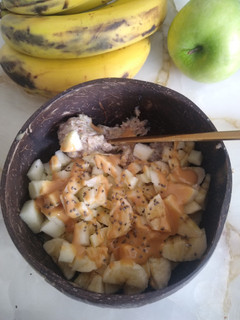 Una foto de Porridge de banana y zucchini (vegano)