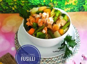 Foto resep 471. 🍲 Sup Udang Sosis Fusilli