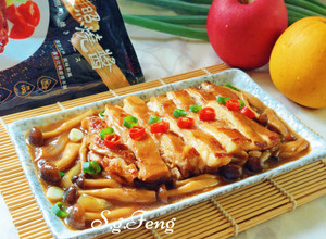 日式照燒菇菇雞腿排 的食譜成品照片