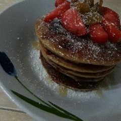 A picture of Pan"cake" (mocha & matcha flavour).