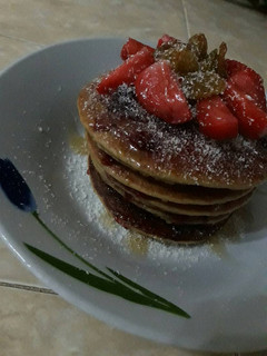 A picture of Pan"cake" (mocha & matcha flavour).