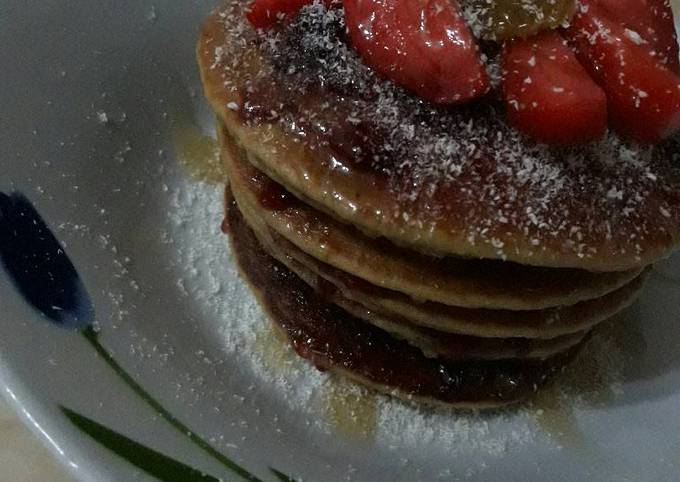 Homemade Pan&#34;cake&#34; (mocha &amp; matcha flavour)