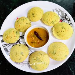 A picture of Moong Dal, Veggies Idlis.