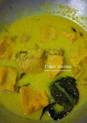 Foto resep Opor ayam tahu / tahu kuah santan kuning