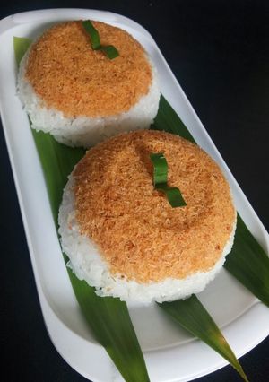 Foto resep Ketan serundeng pedes manis
