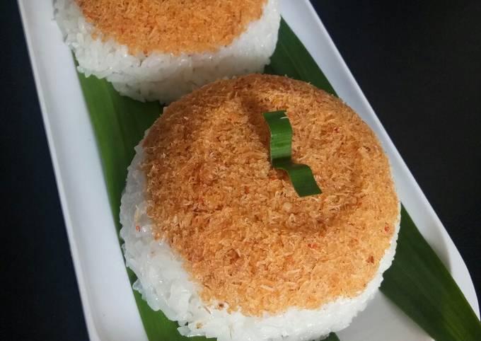 Resep: Ketan serundeng pedes manis Enak