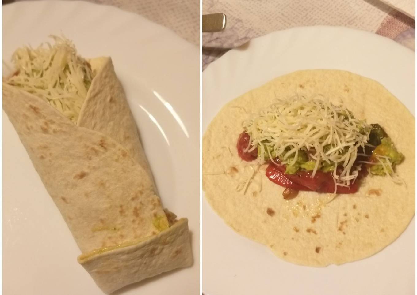 Fajitas mexicanas de pollo con guacamole y doritos 😋