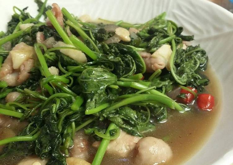 Tumis bayam ebi ala JOSHE