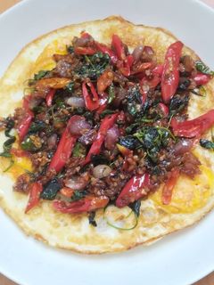 Foto resep Telur Ceplok Kemangi Pedas