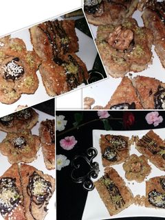عکسی از دستور شیرینی مکرون گردویی